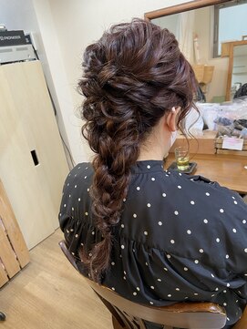 ロカット サロン(Roquat Salon) ロングあみおろしアレンジ　【ヘアセット/ヘアメイク/袴/立川】