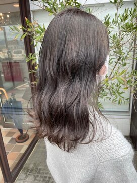 アース 前橋店(HAIR&MAKE EARTH) アッシュブラウンケアブリーチくびれミディ