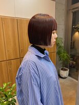 ガーデンエン 表参道(GARDEN eN)&nbsp;ミニボブ×ブリーチなしレッドブラウン