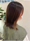 切りっぱなしボブ/エアリーロング/美髪のススメ/ピンクブラウン