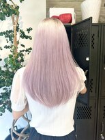 マニア(mania.) ホワイトラベンダーハイトーントリプルカラーケアブリーチロング