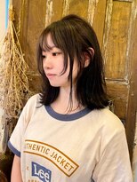 シーズ 栄(sea's) 外はねミディアム×ラベンダーブラウンカラー