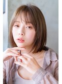 【kate 大宮】オリーブベージュ×内巻きボブ
