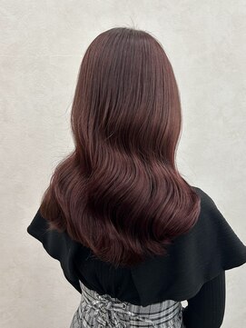 クム 横浜(qumu) 【qumu MARIKO】ワインレッドカラー×ブリーチなしダブルカラー