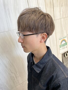 オーパスクリエ (OPUS CREER) 2ブロックナチュラルメンズショート×シルバーグレージュ!