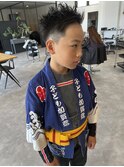 キッズシャギーツーブロックショート