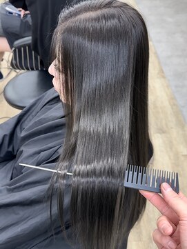 ロンドシエル 横浜(Lond ciel) ミニウルフチェリーブラウンブリーチなしショートボブ前髪/横浜