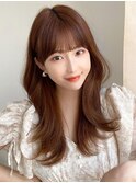2wayバングでイメチェン！顔まわりレイヤーくびれヘアが人気