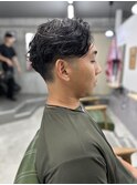 MEN'SHAIRウルフカルマパーマメンズショートイージーパーマ