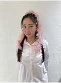 ヘアセット/ヘアアレンジ/カチモリ/編みおろし/体育祭/文化祭
