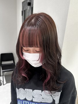 ピヨン 心斎橋(piLLon) フェイスフレーミング/デザインカラー/ピンクベージュ