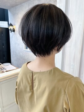 福山人気美シルエットショートボブ骨格補正ダークグレージュ小顔