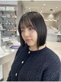 成人式後のバッサリボブ