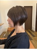 大人丸みショートボブ