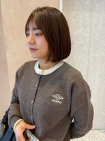 オン キャナルシティ博多前店(on)&nbsp;【晴音】タッセルボブ/チョコレートブラウン/ボブ/20代