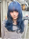 複雑履歴からブルーラベンダー♪【原宿/ブリーチ/ブルーカラー】