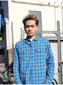 大人ストリートスタイルメンズハイトーンスパイキーショート