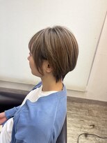 Yoshiつね さくら店&nbsp;ミルクティーベージュハイライト×ショートボブ