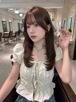 フォルテ 表参道店(FORTE)&nbsp;韓国風レイヤーカット/顔周りカット/ミルクティーベージュ