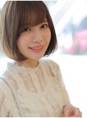 シースルー＆斜めバングで美バランスヘア