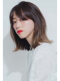 グラデーションカラーBob/チョコレートブラウン