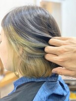 ルーム(Luum)&nbsp;インナーカラーｘミニボブｘエレクトリックイエロー