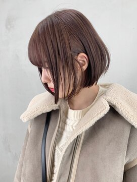 アルバム 銀座(ALBUM GINZA) ラベージュボブ_毛先パーマことりベージュ_ba269403