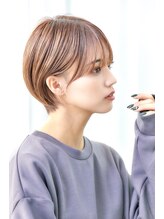 ミチオ ノザワ ヘアサロン ギンザ(Michio Nozawa HAIR SALON Ginza) コンパクトショートボブ/シースルーバング/ブラウン/大人可愛い