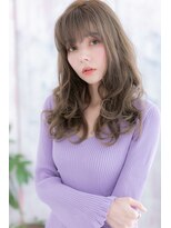 ミック 日暮里店(miq)&nbsp;シースルーバングプリカール…外国人風グレイアッシュa1