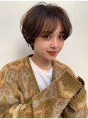 ハンサムショートで小頭小顔に