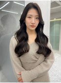韓国ヘア　韓国風顔まわりカット　高校生カラー　ブリーチカラー