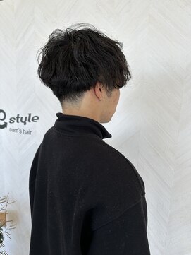 イースタイルコムズヘア 柳通り店(e-style com's hair) #メンズカット#アッシュブラック#マッシュパーマ#20代・30代