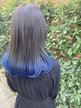 ネオヘアー 曳舟店(NEO Hair) 裾カラーブルー/グラデーションカラー/アッシュカラー/曳舟