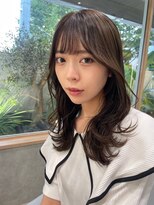 エジョン 三鷹店(Aejon) #バレイヤージュ#グレージュカラー#ボブウルフ#ココアベージュ