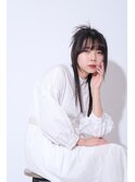 ストレートでのカチモリハーフアップ♪