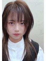 ヘアー カフェ コトノハ(hair cafe kotonoha) 【コトノハ】くすみロングウルフレイヤーロング小顔に見せるヘア