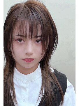 ヘアカフェ コトノハ(hair cafe Kotonoha) 【コトノハ】くすみロングウルフレイヤーロング小顔に見せるヘア