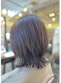 20代30代40代50代大人可愛いレイヤーミディアムくびれヘア