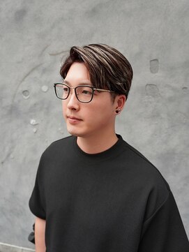 メンズグルーミングナンバーナイン(MEN'S GROOMING NUMBER NINE) バレイヤージュ/メンズカラー/センターパート