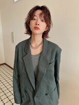 ホロ(hollo)&nbsp;ニュアンスボブパーマウルフボブレイヤーパーマピンクブラウン