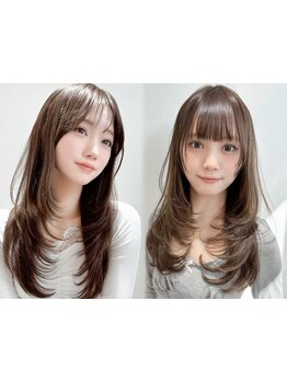 [前髪縮毛矯正+カット+1STEPトリートメント￥10680]ふわっと自然な仕上がりが実現。[原宿表参道]