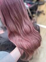 リュンヌ 門前仲町(lune) ロングショートワンカールパーマカーキグレージュ前髪門前仲町