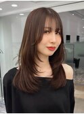 【レイヤーカット】韓国ヘア顔まわりカットロングレイヤー堀江