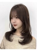 ★10代20代30代美髪ワンカールレイヤー/オリーブグレージュ