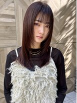 イースエモーション(ease et motion)&nbsp;顔まわりレイヤー　ストレートスタイル　レッドブラウン