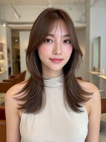 クレビアテン(CreBiA ten_)&nbsp;艶髪/透明感/レイヤーカット/顔まわりカット/ブラウン/くびれ