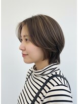 ブロッサム 東中野店&nbsp;小顔似合わせカット◎脱白髪染めショートボブ