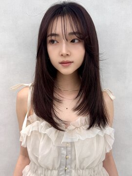アッシュ 新杉田店(Ash) 新杉田レイヤーカット韓国ダブルカラー顔周り前髪カットボブ