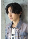 山崎賢人風無造作ニュアンススパイラルパーマのセンターパート