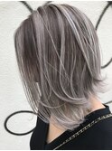 ホワイトグレイバレイヤージュ